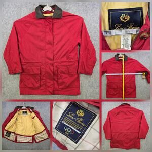 Vintage Loro Piana Horsey Jacket Mens Large Red Riding Italian Olympic 1992 Vest